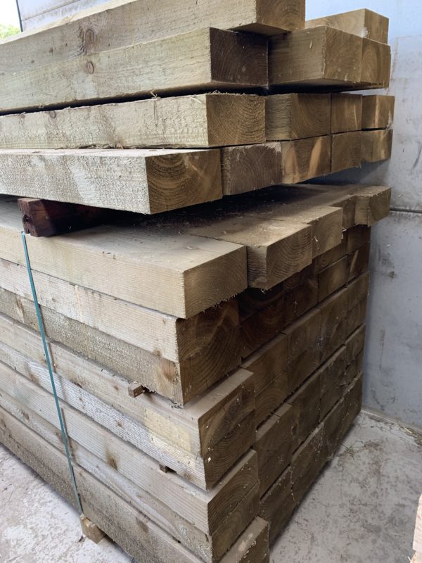 Soft Wood Green Treated Sleepers