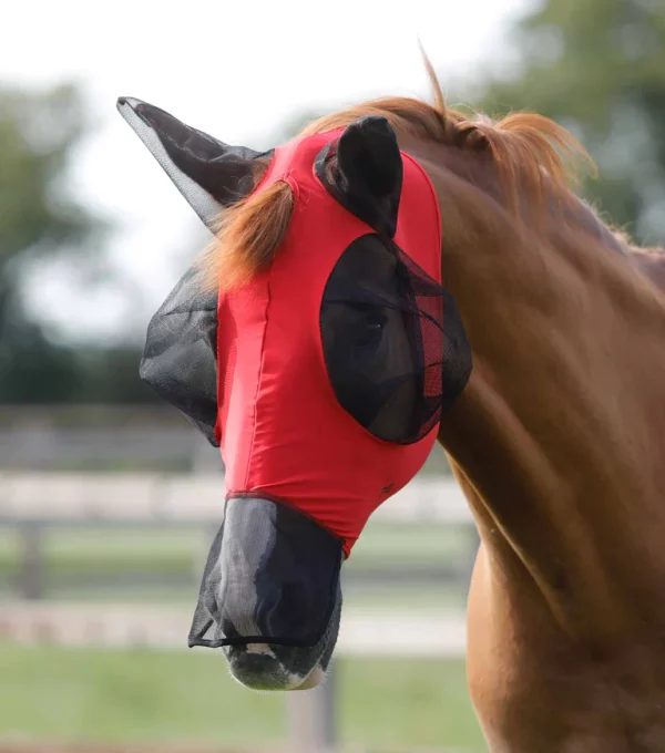 Premier Equine Comfort Tech Lycra Fly Mask With Nose - Image 5