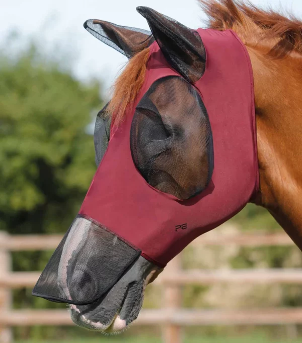 Premier Equine Comfort Tech Lycra Fly Mask With Nose - Image 4